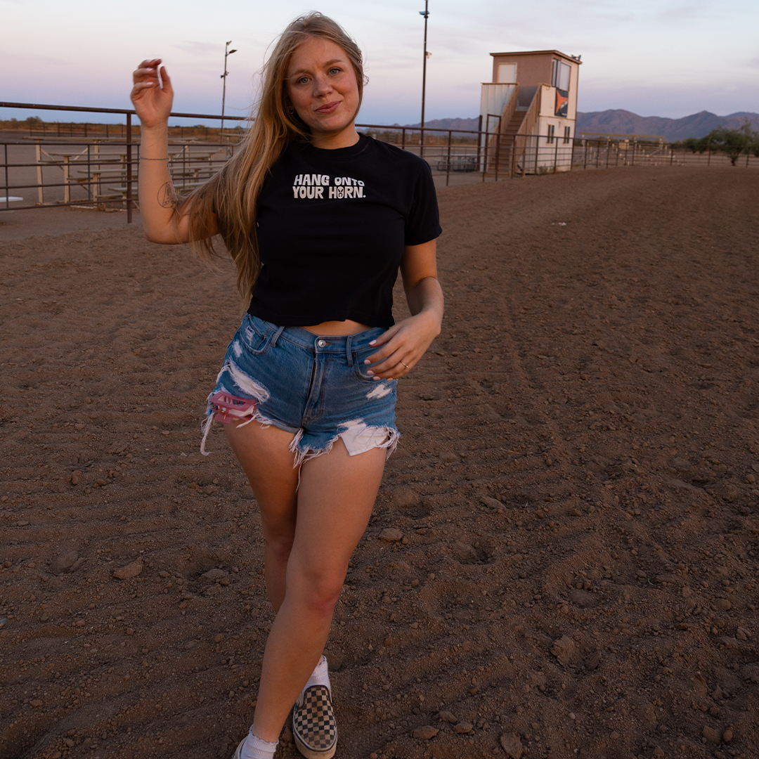 hang onto your horn - boxy tee