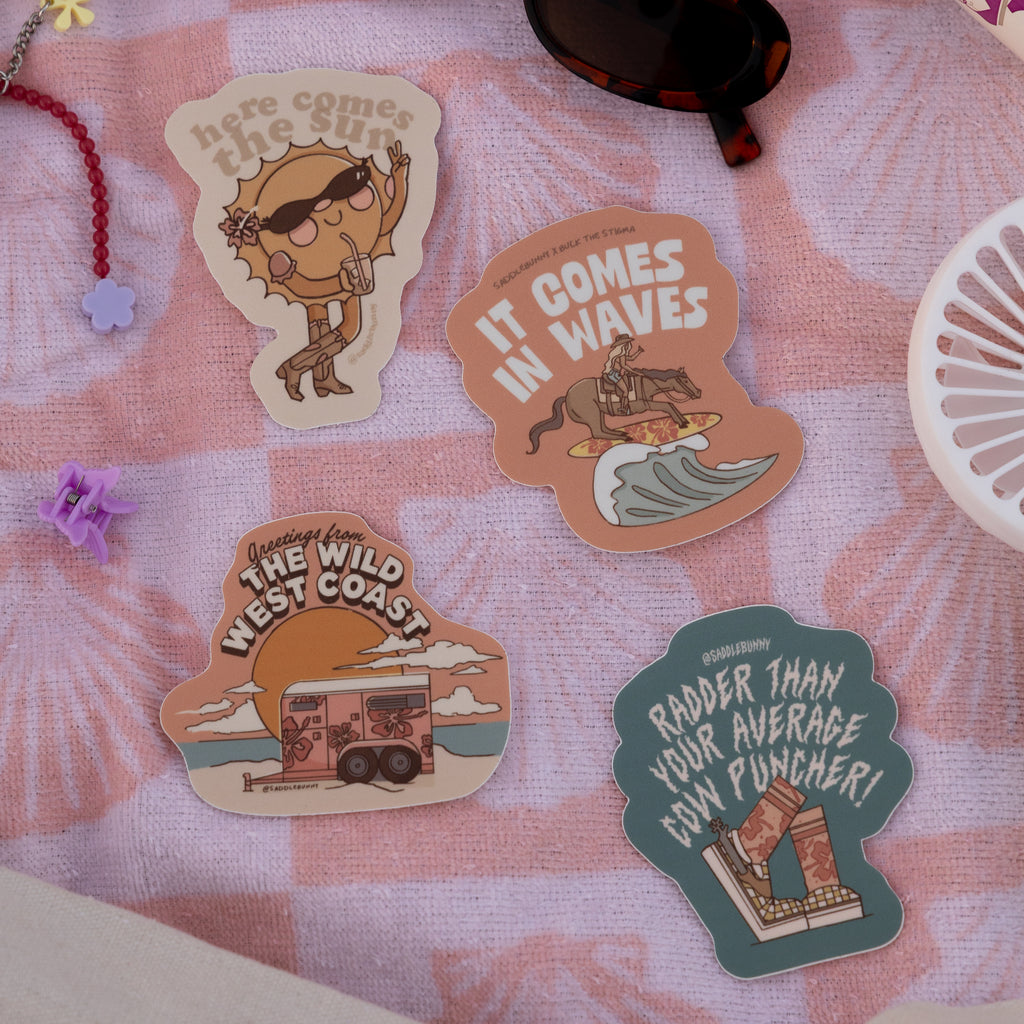 from the beaches of arizona full weatherproof vinyl sticker collection