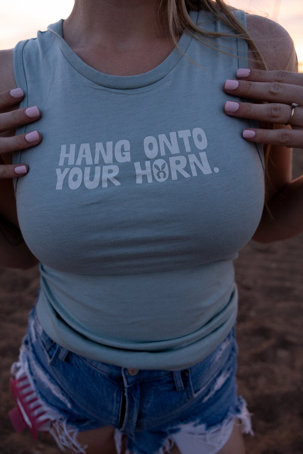 hang into your horn - classic muscle tank