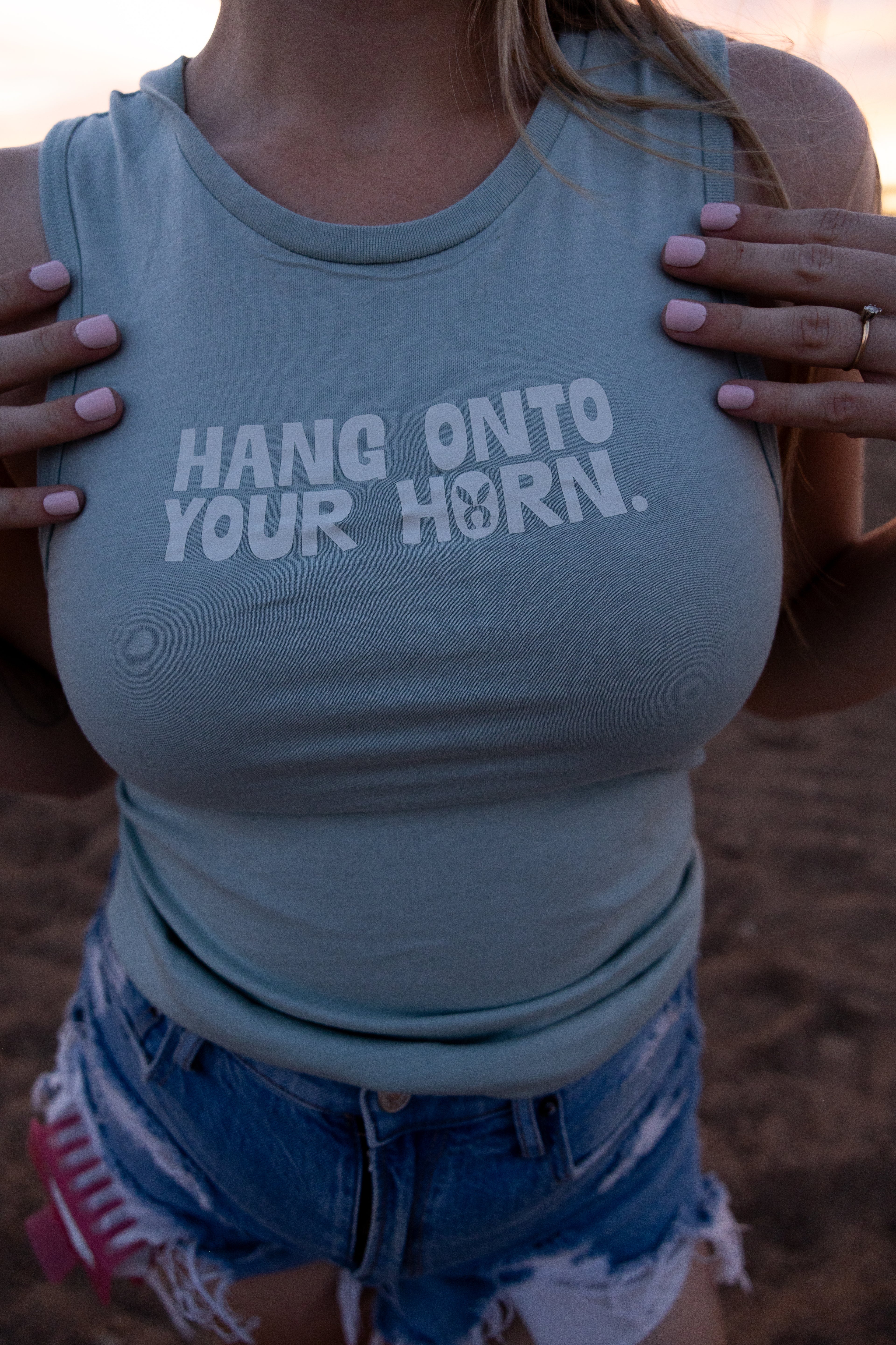hang into your horn - classic muscle tank